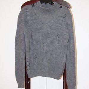 Grey, Ripped Sweater